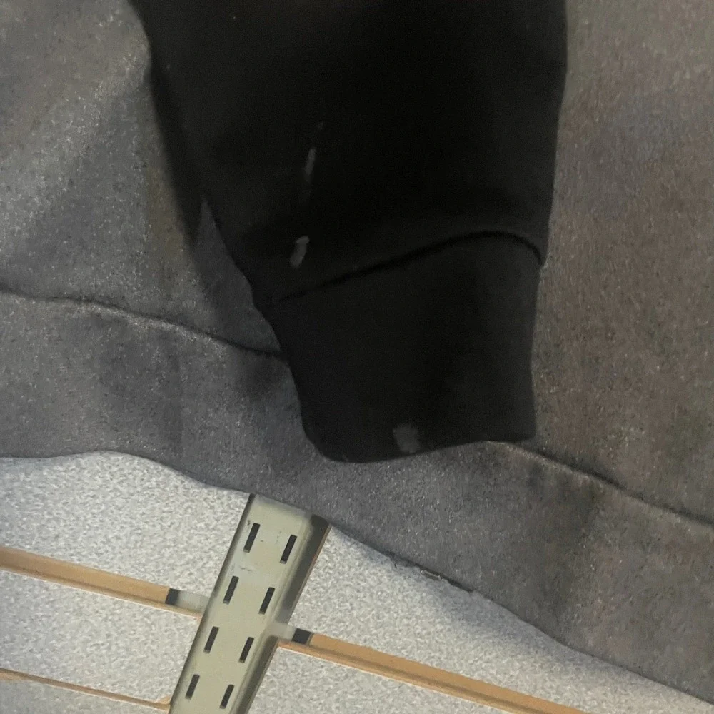 The North Face Womens Full Zip‎ Hoodie Black Grey Colorblock Sweatshirt Medium